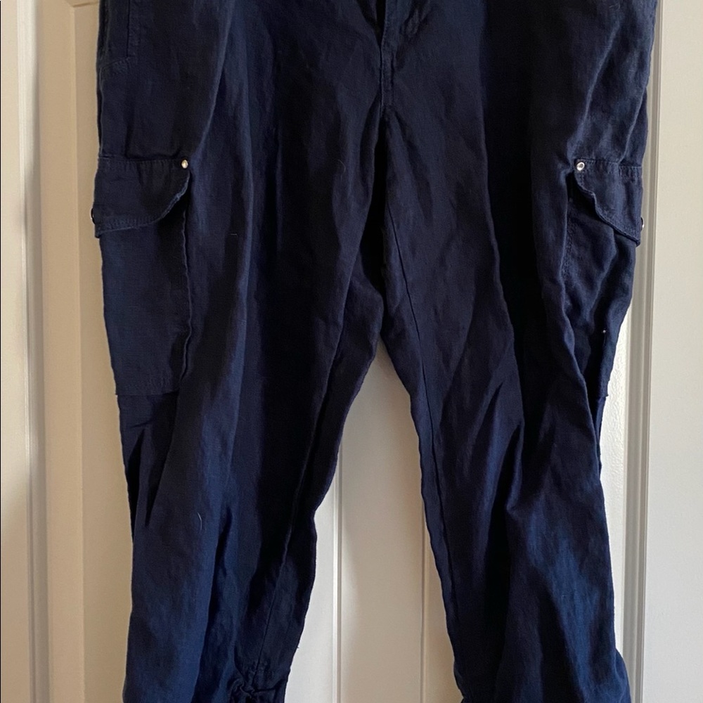 INC crop navy pants